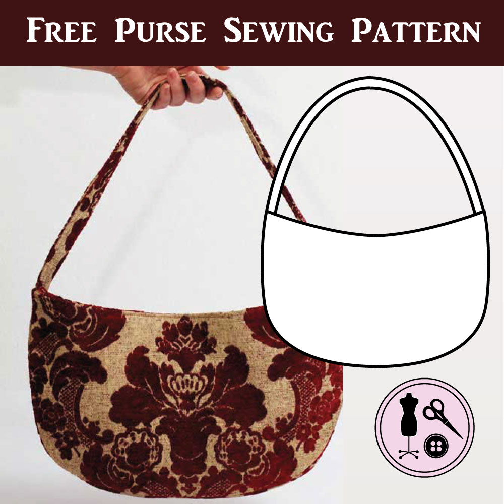 Bag sewing pattern rounded purse