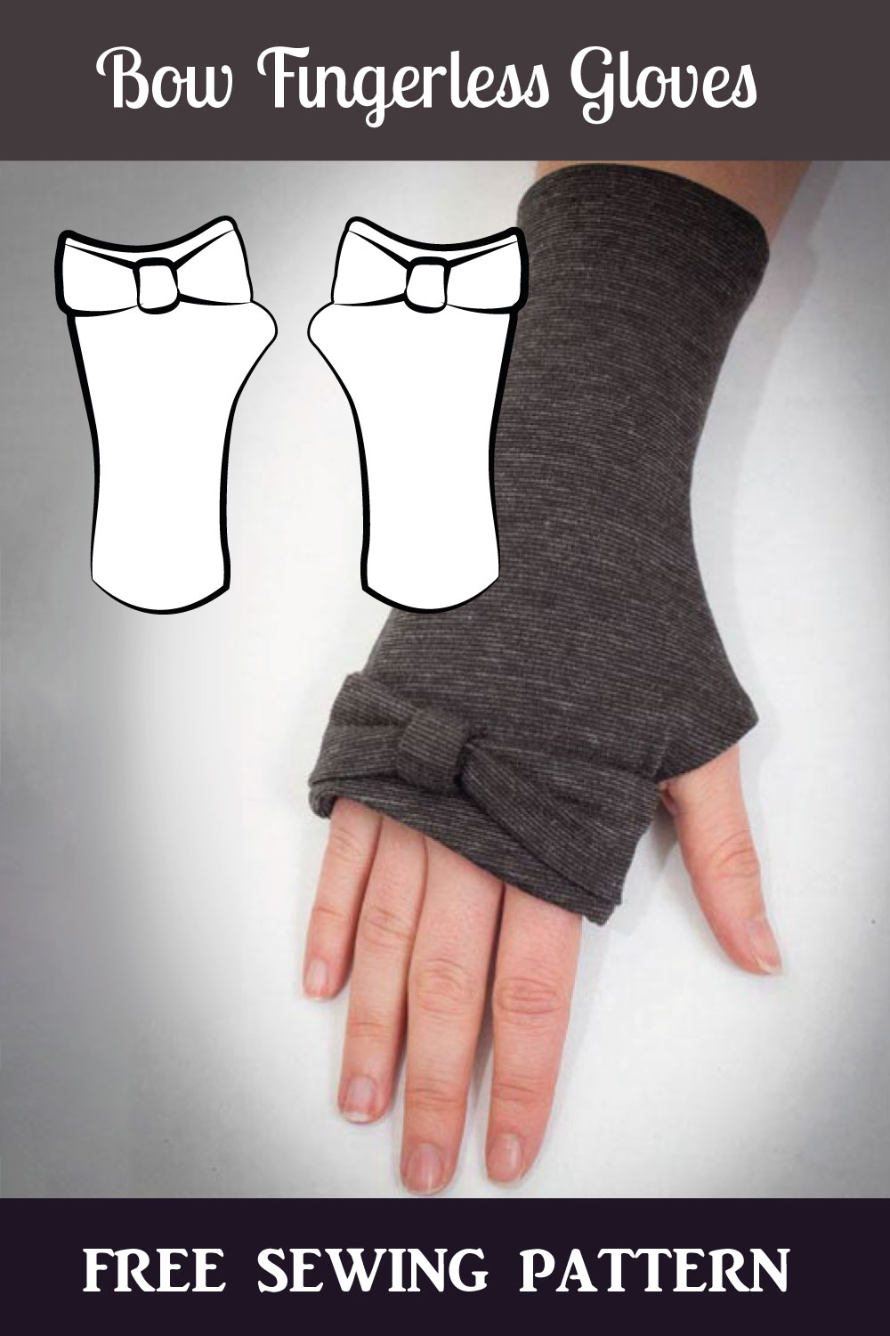Free Sewing Pattern - Bow Fingerless Gloves | Gina Renee Designs