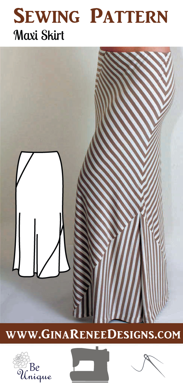 Maxi skirt sewing pattern