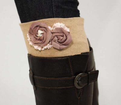 Flowered Boot Cuff Sewing Pattern