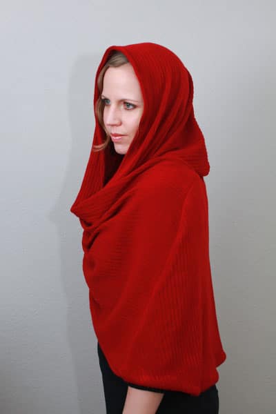 hooded wrap cape