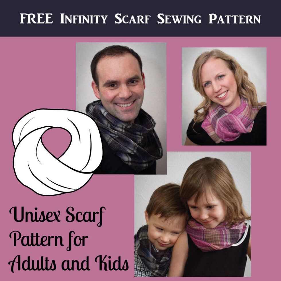 Free Sewing Pattern - Easy Infinity Scarf (unisex) | Gina Renee Designs