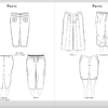 Fashion Sketches of Pants, Jeans, Leggings, Pajamas, Plazzo.