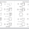 Sketches of Patch Pockets Fashion Design.