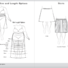 Sketches of Skirts Waistline and Length Options.